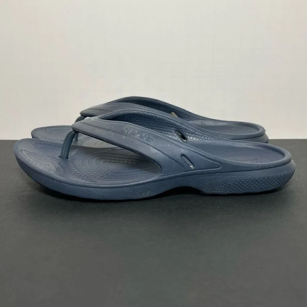 Kids CROCS Baya Navy Blue Flip Flop Sandals / Size 12 C - Picture 3 of 8